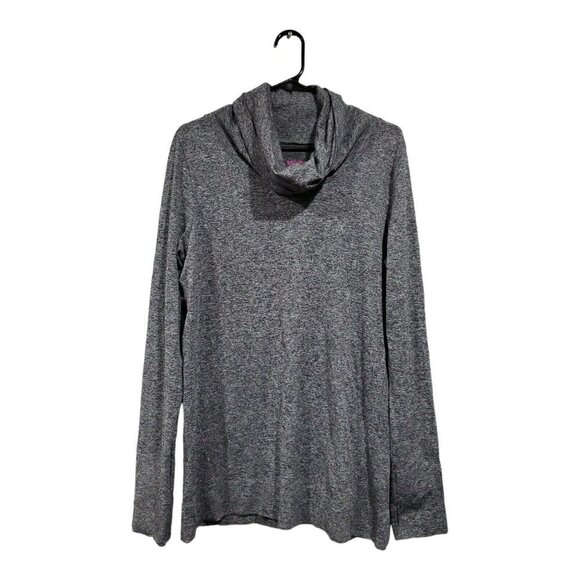 Maidenform Tops - Maidenform Women's Gray Cowlneck Long-Sleeved Moisture Wick Thumbholes T…